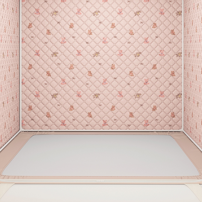 91家纺网 家纺一手货源 找家纺 锦逸家居 2025新款遮光防蚊坐床蚊帐加厚保暖夹棉蚊帐 可爱乐园