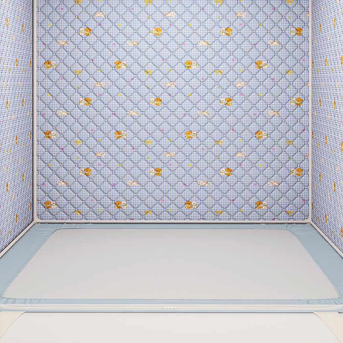 91家纺网 家纺一手货源 找家纺 锦逸家居 2025新款遮光防蚊坐床蚊帐加厚保暖夹棉蚊帐 快乐好朋友