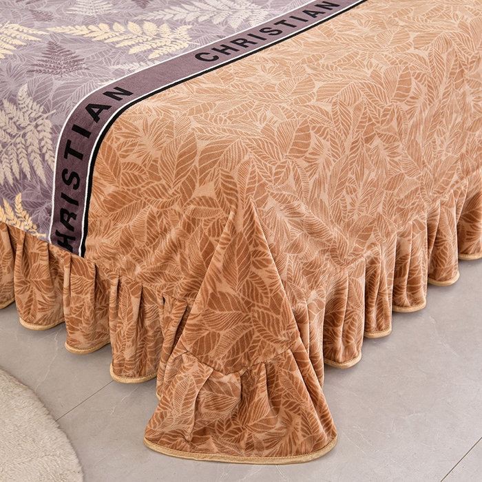 91家纺网 家纺一手货源 找家纺 （总）硕喜 2025新款新8.5斤法莱绒四件套珊瑚牛奶金貂绒四件套床裙款