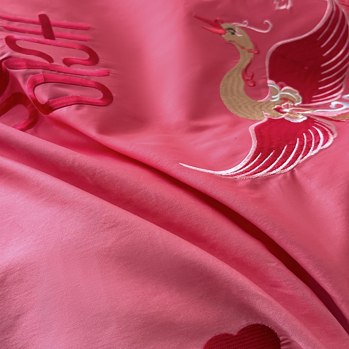 91家纺网 家纺一手货源 找家纺 （总）苏源家居 2026新款渐变色刺绣龙凤大红色结婚四件套-小确幸