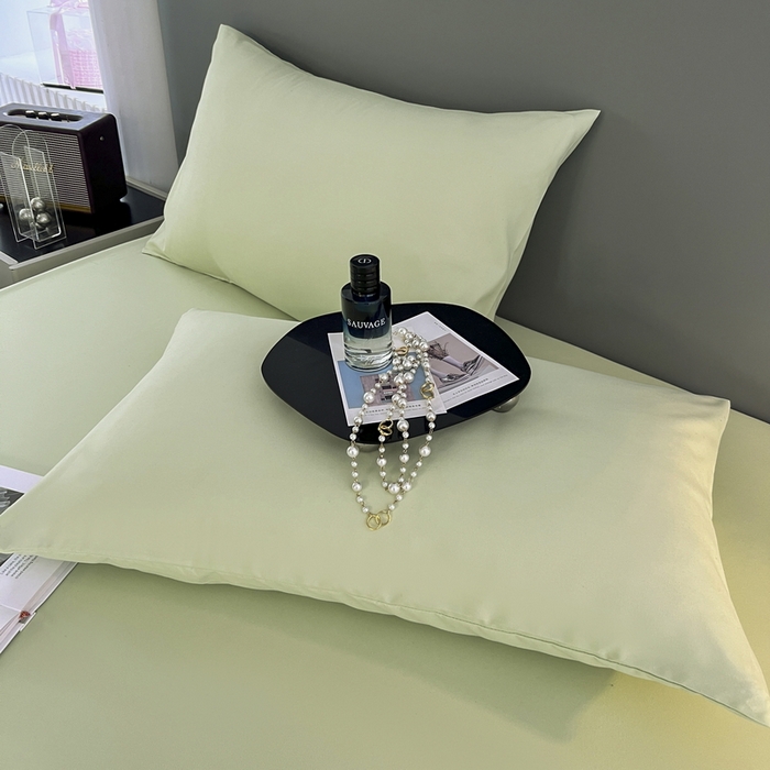 赫然家纺 2026新款纯色磨毛系列单枕套 薄荷绿