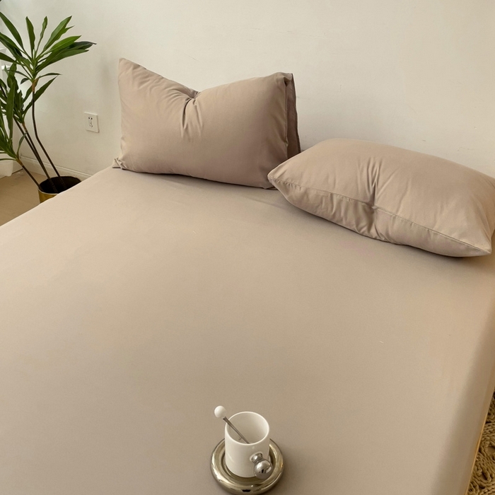 91家纺网 家纺一手货源 找家纺 赫然家纺 2026新款纯色磨毛系列单枕套 驼色