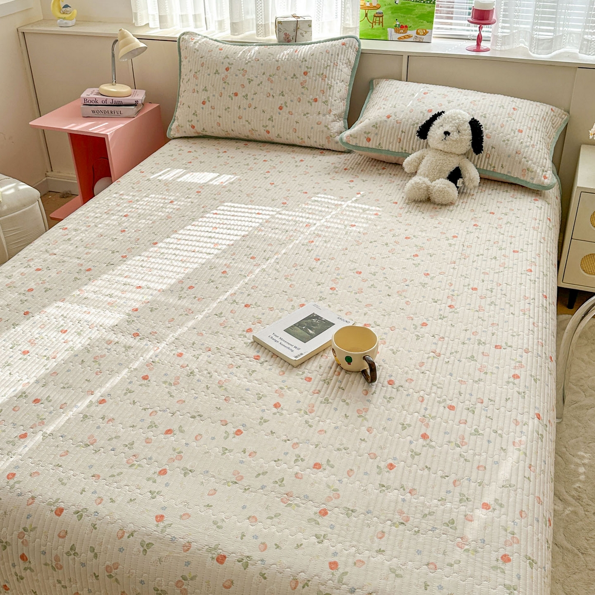 91家纺网 家纺一手货源 找家纺 （总）恒尚居 2026新款纯棉牛奶绒床盖双面两用夹棉床单床垫-秋冬款 四季通用