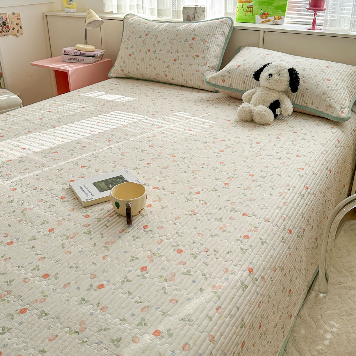 91家纺网 家纺一手货源 找家纺 （总）恒尚居 2026新款纯棉牛奶绒床盖双面两用夹棉床单床垫-秋冬款 四季通用