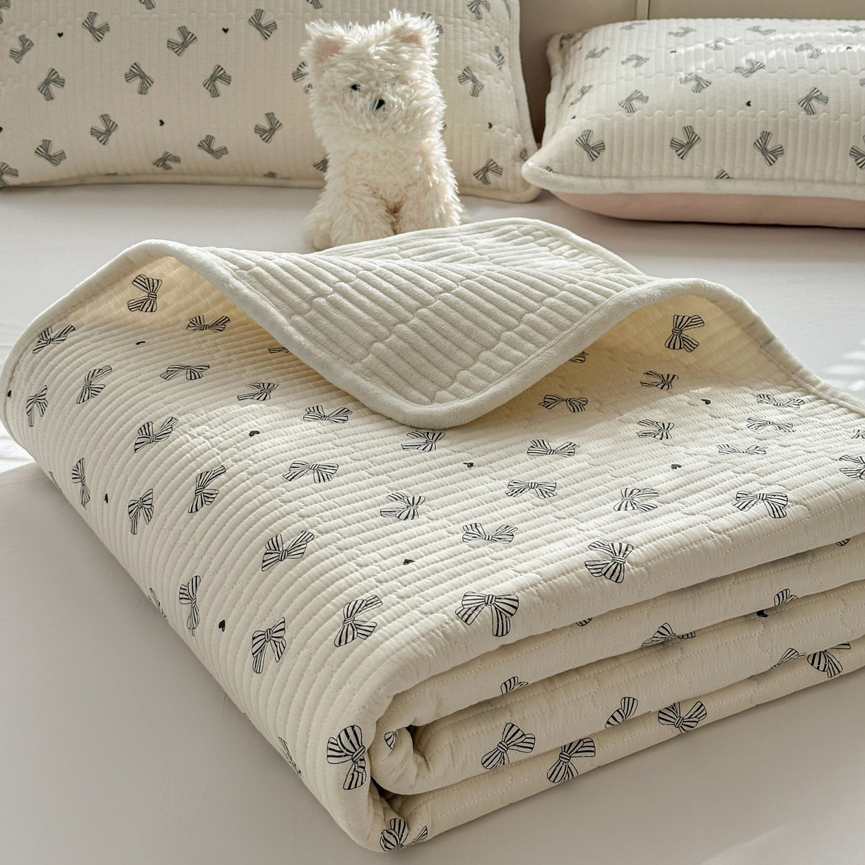 91家纺网 家纺一手货源 找家纺 （总）恒尚居 2026新款纯棉牛奶绒床盖双面两用夹棉床单床垫-秋冬款 四季通用