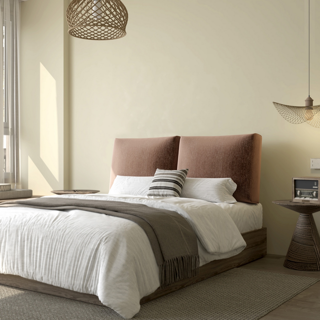 91家纺网 家纺一手货源 找家纺 美达人 2025新款亲肤立体雪尼尔可拆卸靠背 立体雪尼尔-焦糖