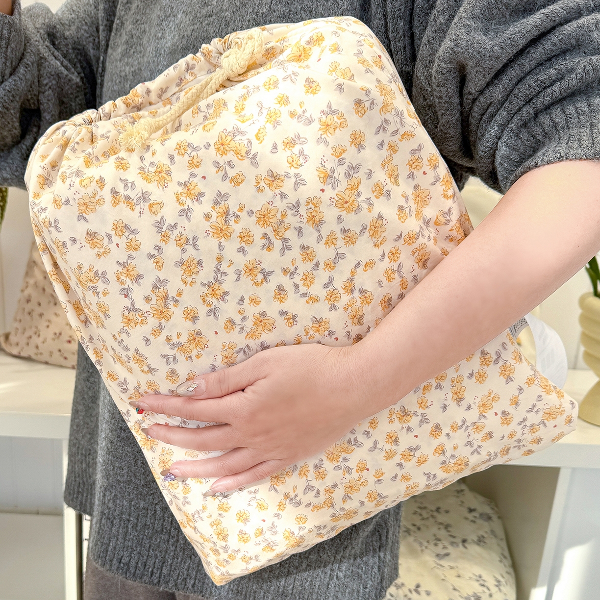 91家纺网 家纺一手货源 找家纺 （总）竹合 2026新款田园韩版花边款小碎花古法水洗仿棉A类云感棉四件套