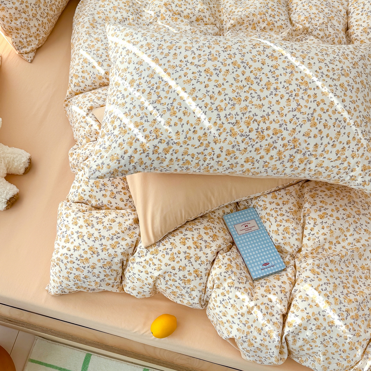 91家纺网 家纺一手货源 找家纺 （总）竹合家纺 2026新款春款A类古法水洗仿棉云感棉小布袋四件套