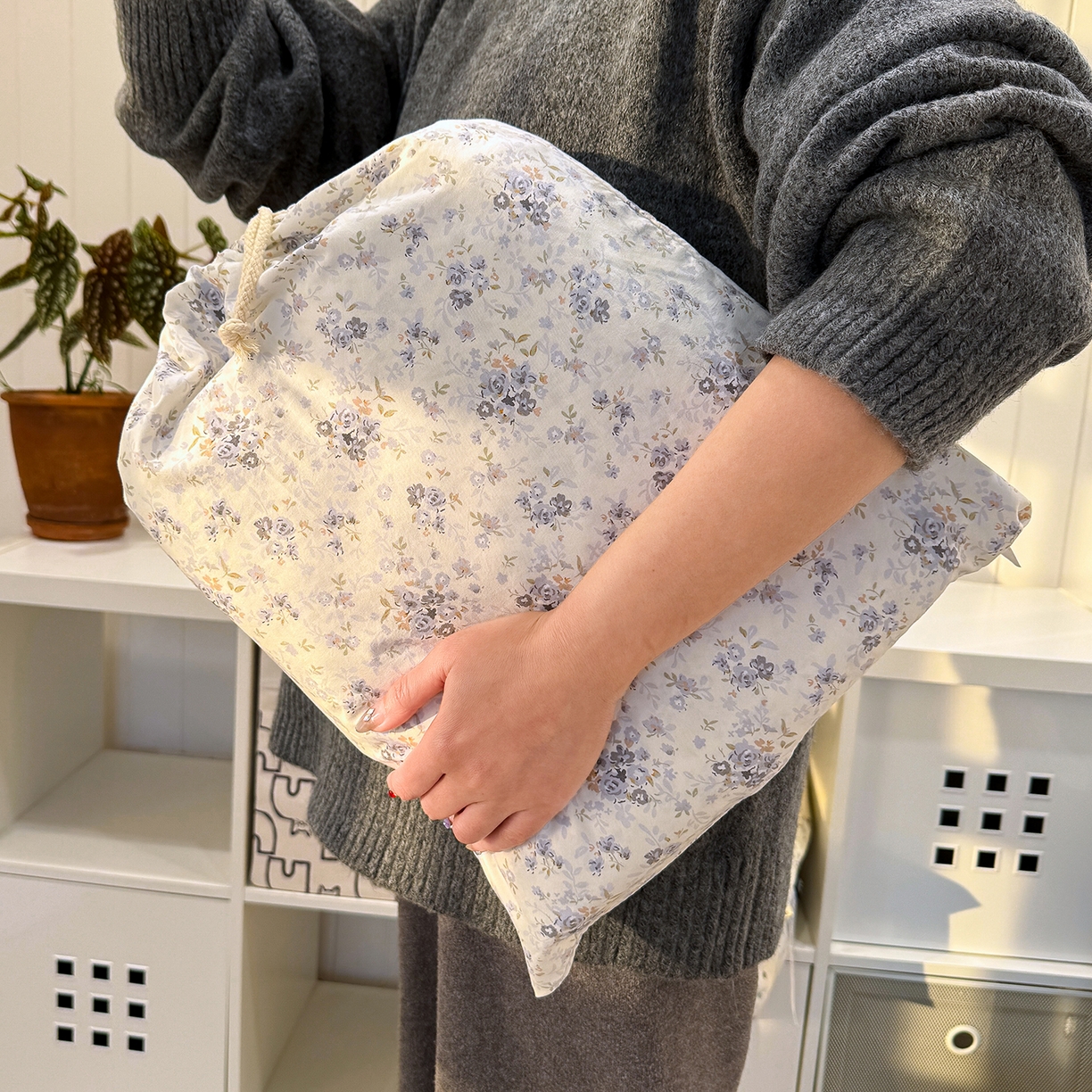 91家纺网 家纺一手货源 找家纺 （总）竹合家纺 2026新款春款A类古法水洗仿棉云感棉小布袋四件套