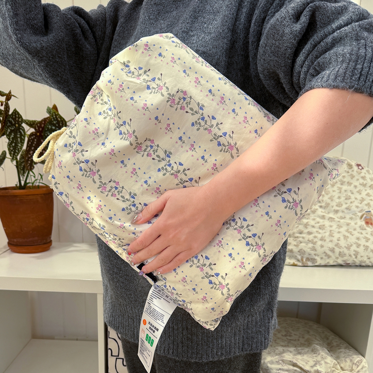 91家纺网 家纺一手货源 找家纺 （总）竹合家纺 2026新款春款A类古法水洗仿棉云感棉小布袋四件套