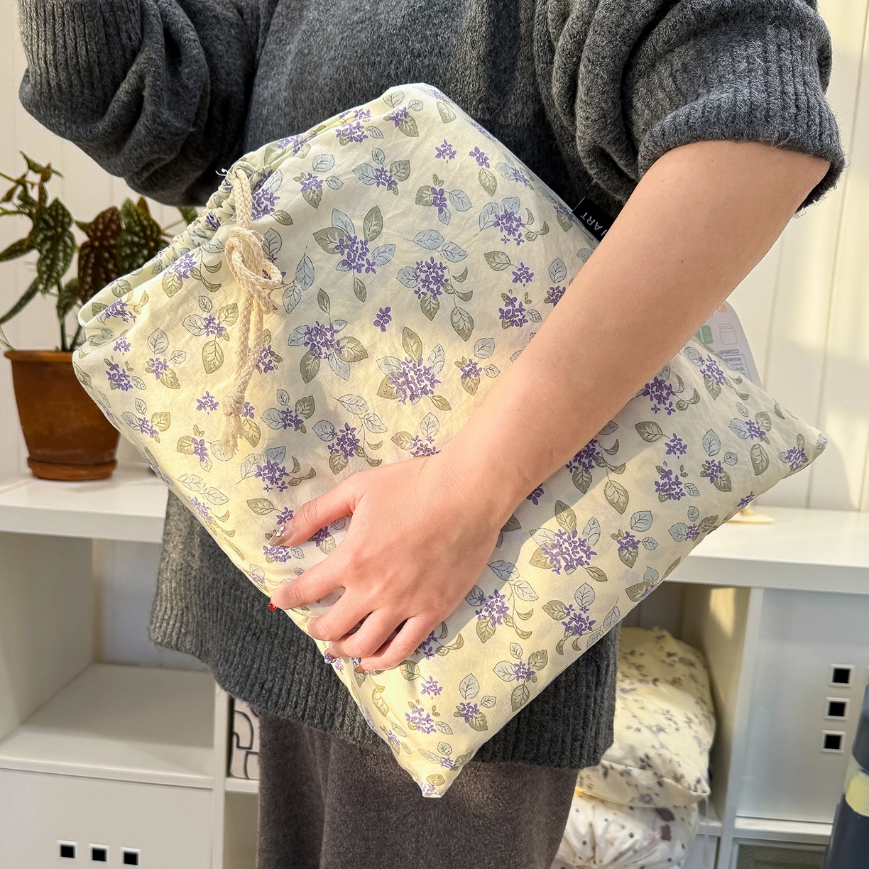 91家纺网 家纺一手货源 找家纺 （总）竹合家纺 2026新款春款A类古法水洗仿棉云感棉小布袋四件套