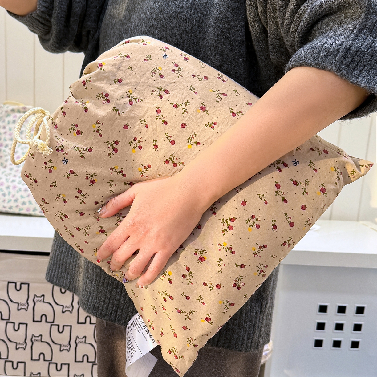 91家纺网 家纺一手货源 找家纺 （总）竹合家纺 2026新款春款A类古法水洗仿棉云感棉小布袋四件套