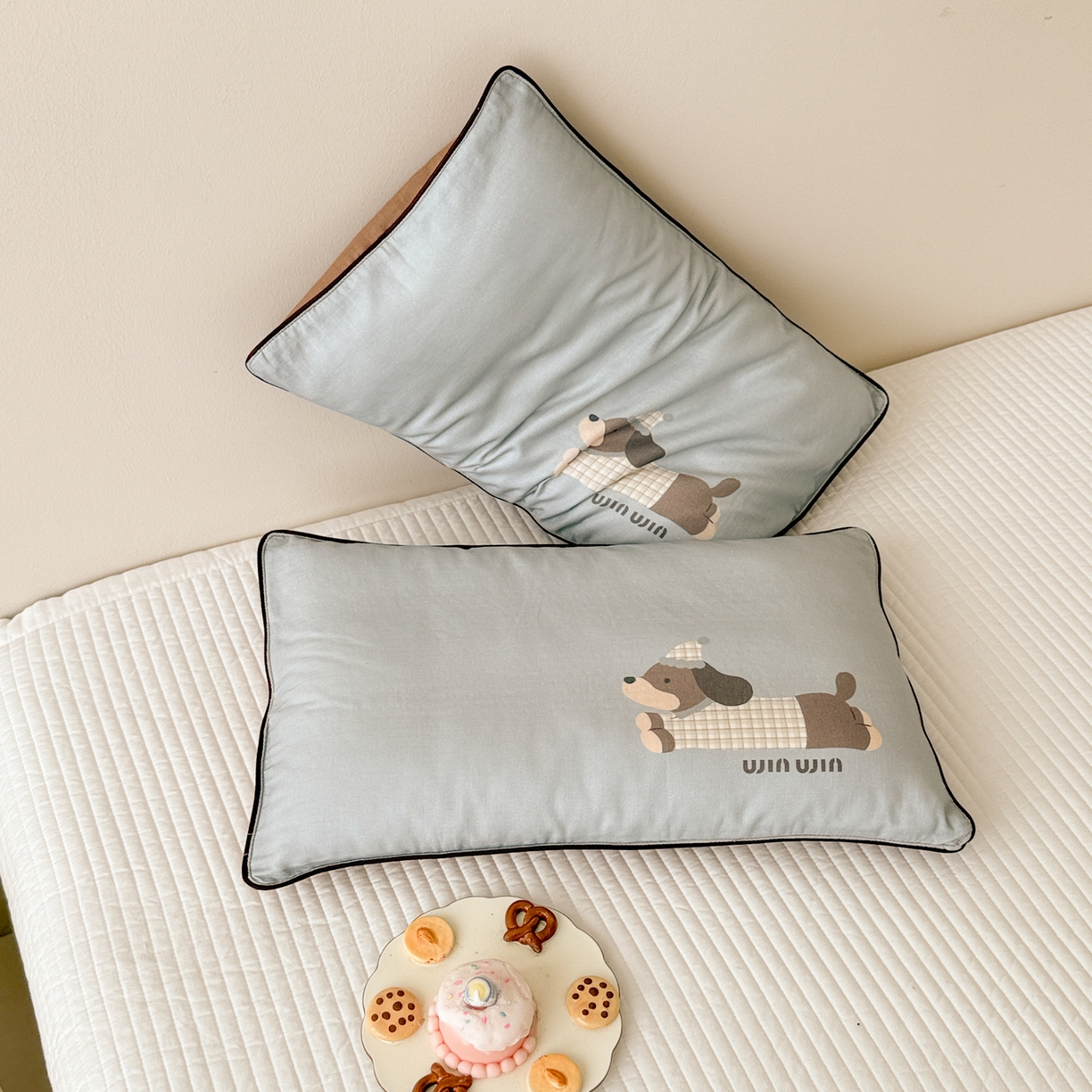 91家纺网 家纺一手货源 找家纺 （总）呗旺鹿 2025新款A类全棉双层纱单枕套儿童枕头套