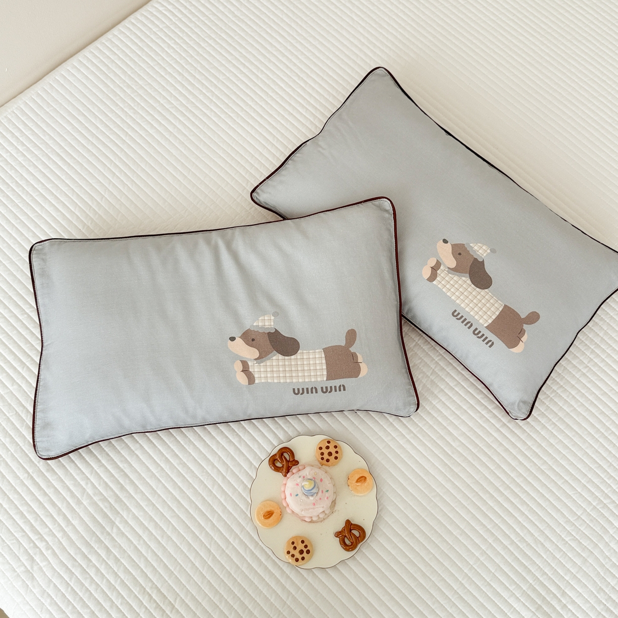 91家纺网 家纺一手货源 找家纺 （总）呗旺鹿 2025新款A类全棉双层纱单枕套儿童枕头套