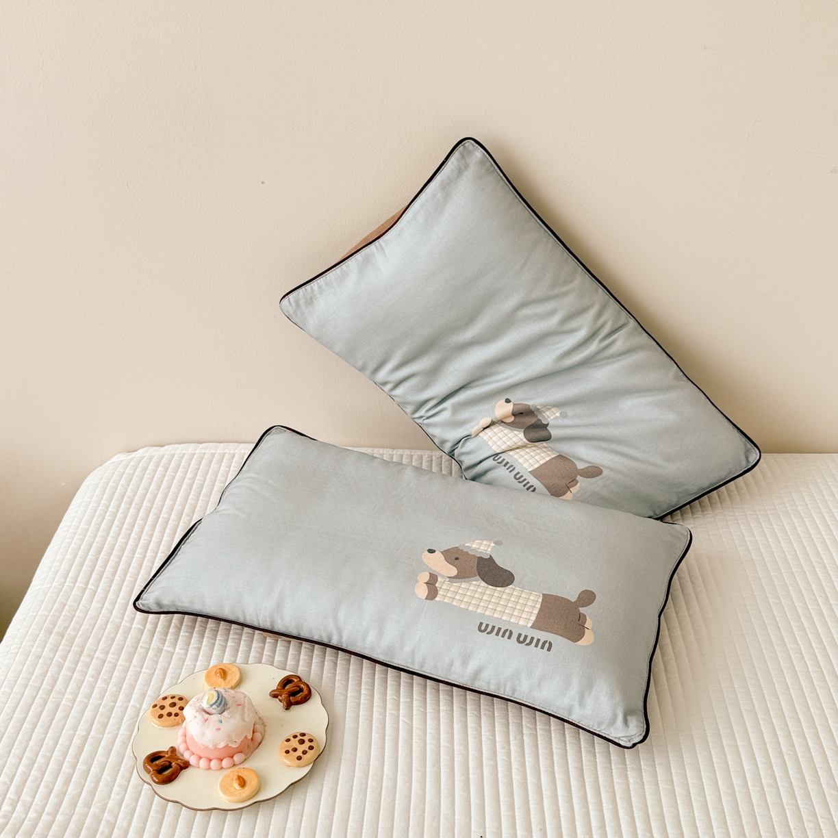 91家纺网 家纺一手货源 找家纺 （总）呗旺鹿 2025新款A类全棉双层纱单枕套儿童枕头套