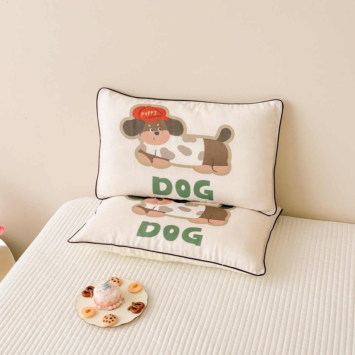 91家纺网 家纺一手货源 找家纺 呗旺鹿 2025新款A类全棉双层纱单枕套儿童枕头套 小红帽