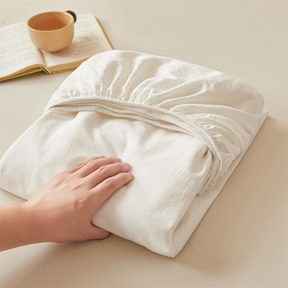 91家纺网 家纺一手货源 找家纺 （总）优眠坊 2026新款全棉色织水洗纯色条格纯棉单层床笠床垫保护套