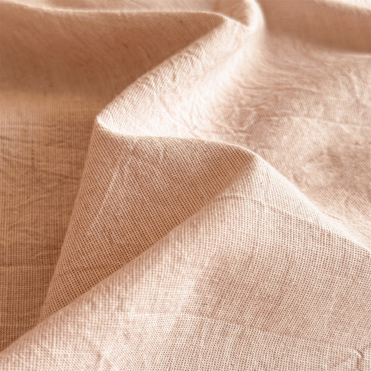 91家纺网 家纺一手货源 找家纺 笙意家纺 2025新款A类全棉棉麻织带款四件套 织带款-粉色