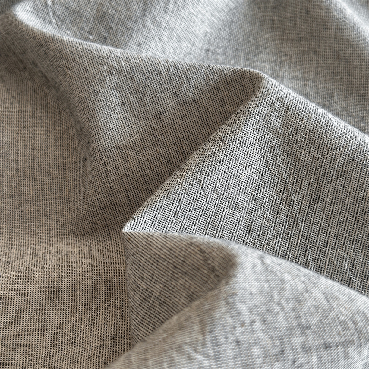 91家纺网 家纺一手货源 找家纺 笙意家纺 2025新款A类全棉棉麻织带款四件套 织带款-黑灰