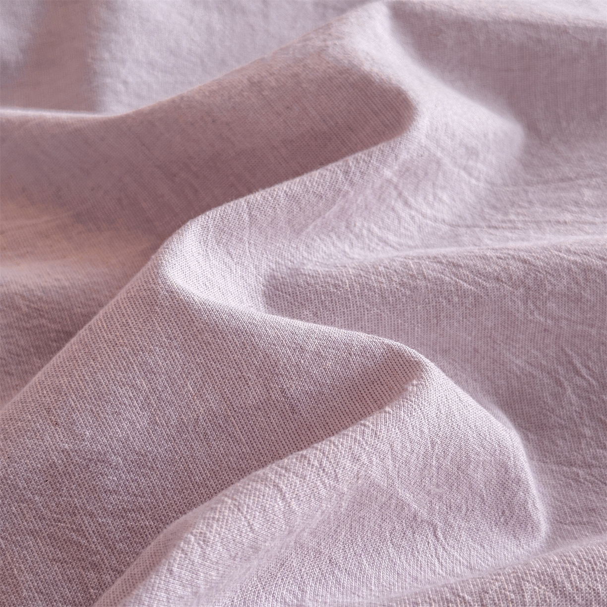 91家纺网 家纺一手货源 找家纺 笙意家纺 2025新款A类全棉棉麻织带款四件套 织带款-浅紫