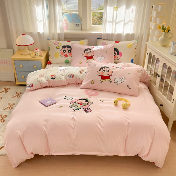 （总）三元色 2025新款云朵棉毛巾绣小新系列四件套