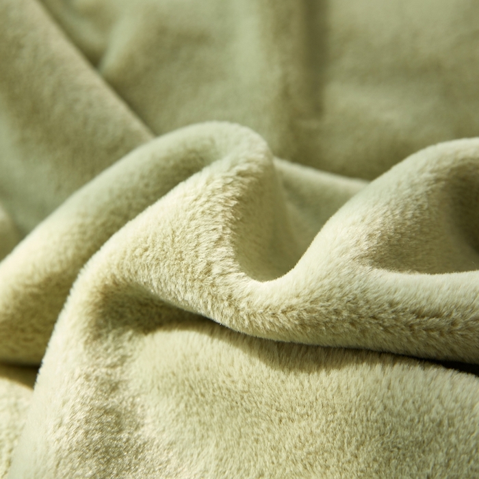 91家纺网 家纺一手货源 找家纺 佑先生 2025新款高克重加厚仿兔毛绒四件套 兔毛绒加厚四件套-苍霞绿