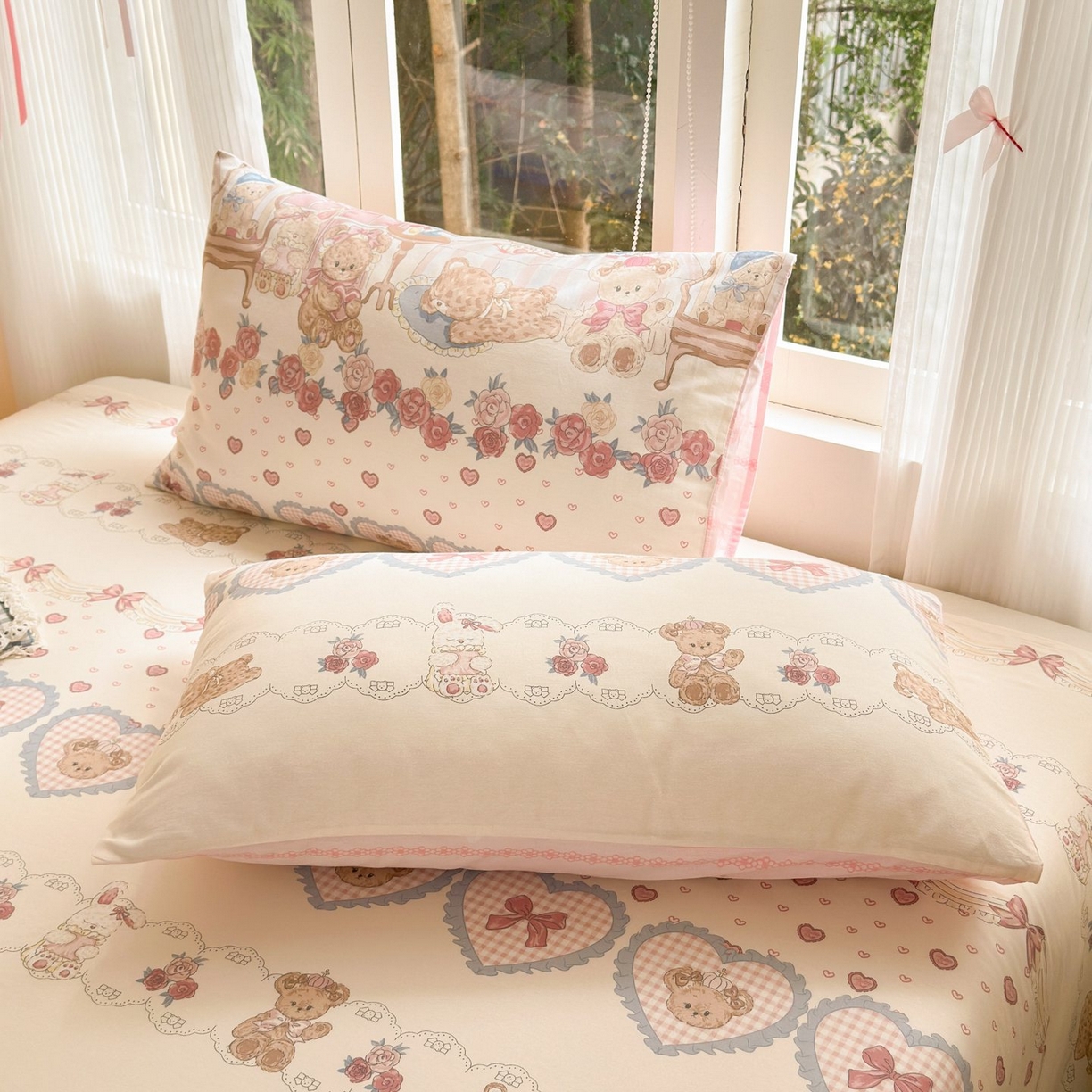 91家纺网 家纺一手货源 找家纺 （总）清雅福 2025新款全棉柔软印花单枕套系列