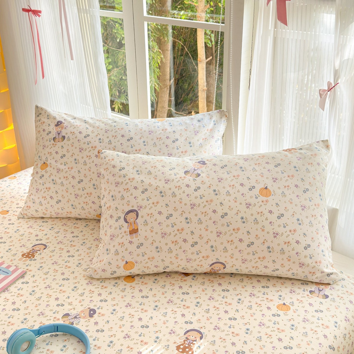 91家纺网 家纺一手货源 找家纺 （总）清雅福 2025新款全棉柔软印花单枕套系列