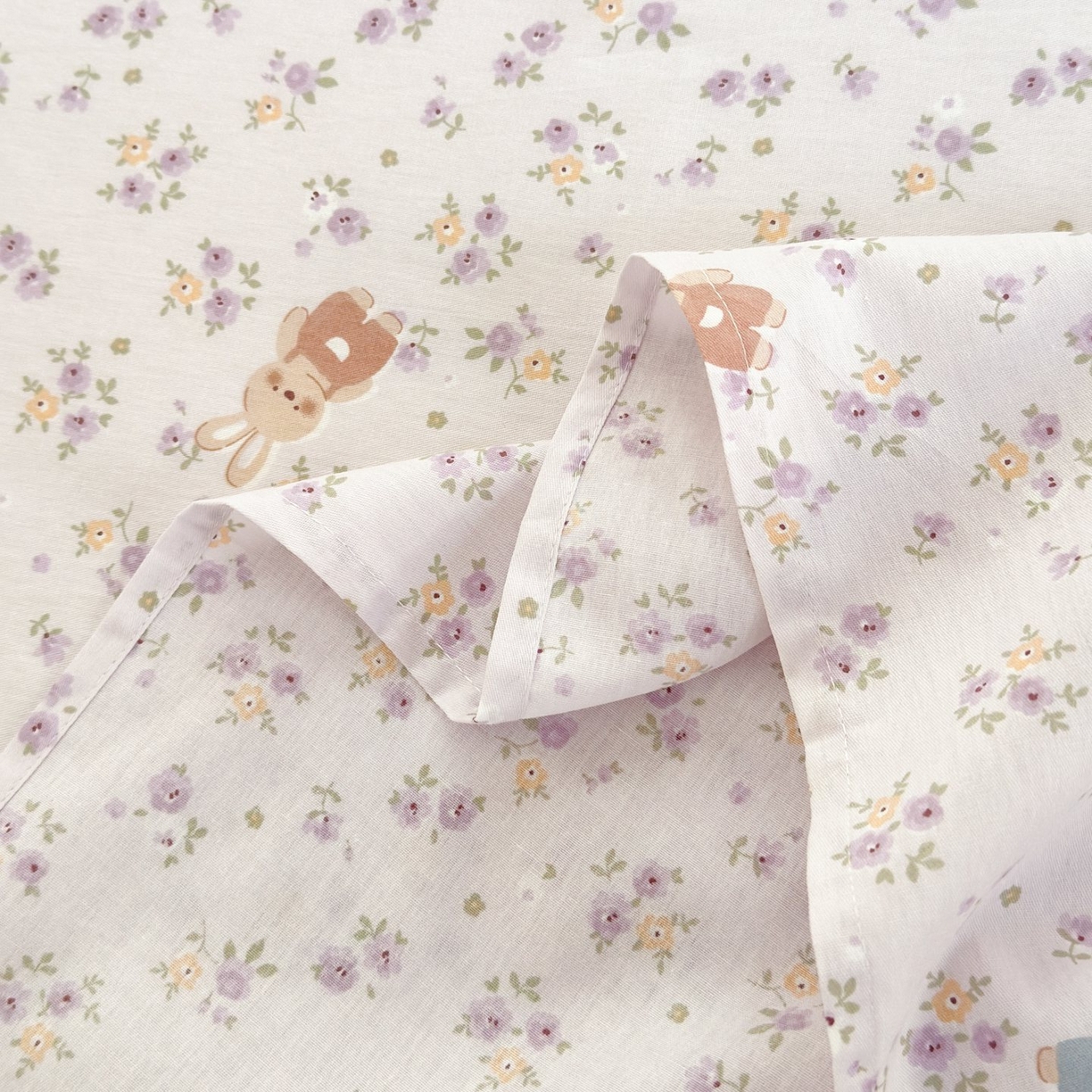 91家纺网 家纺一手货源 找家纺 清雅福 2025新款全棉柔软印花单枕套系列 乖乖兔