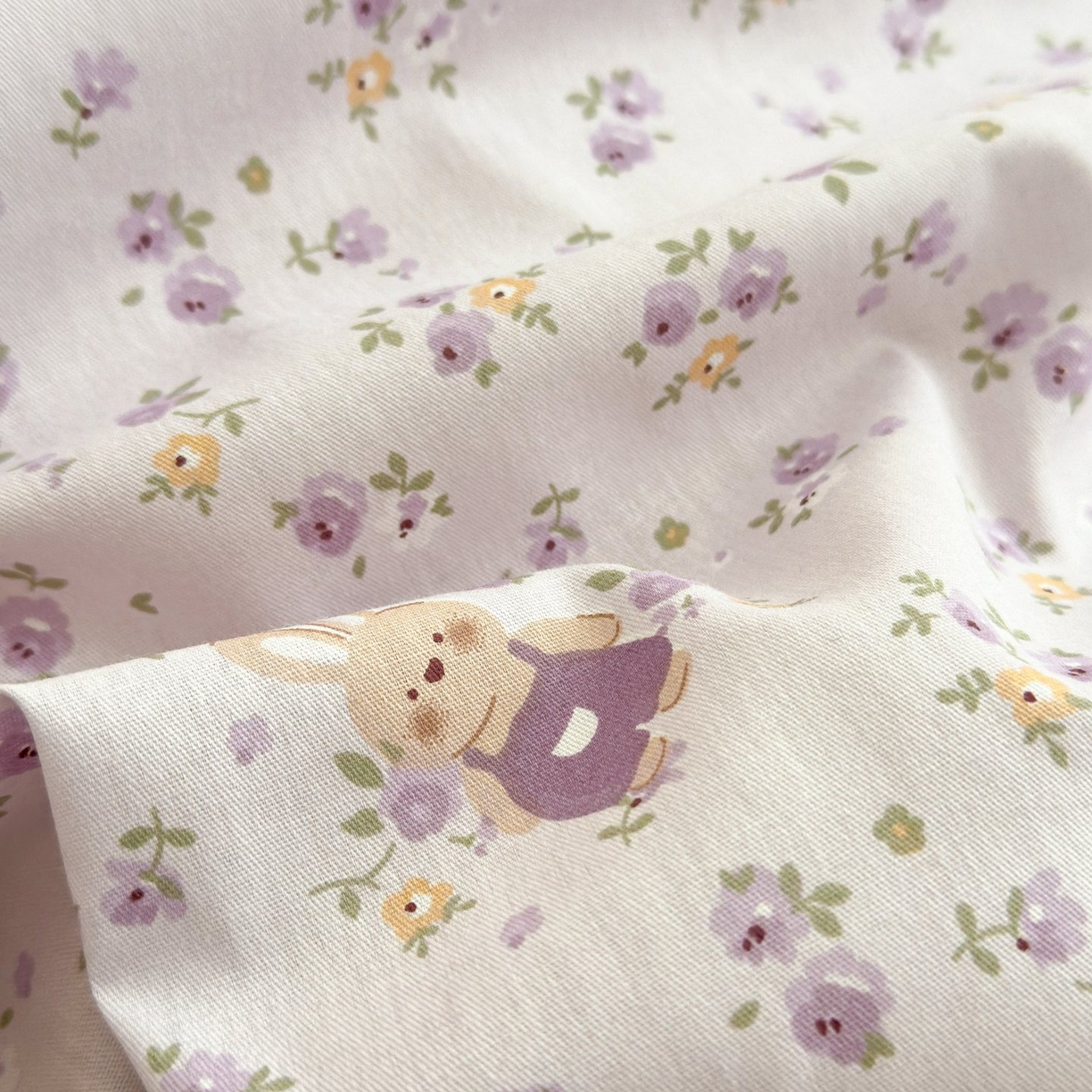 91家纺网 家纺一手货源 找家纺 清雅福 2025新款全棉柔软印花单枕套系列 乖乖兔