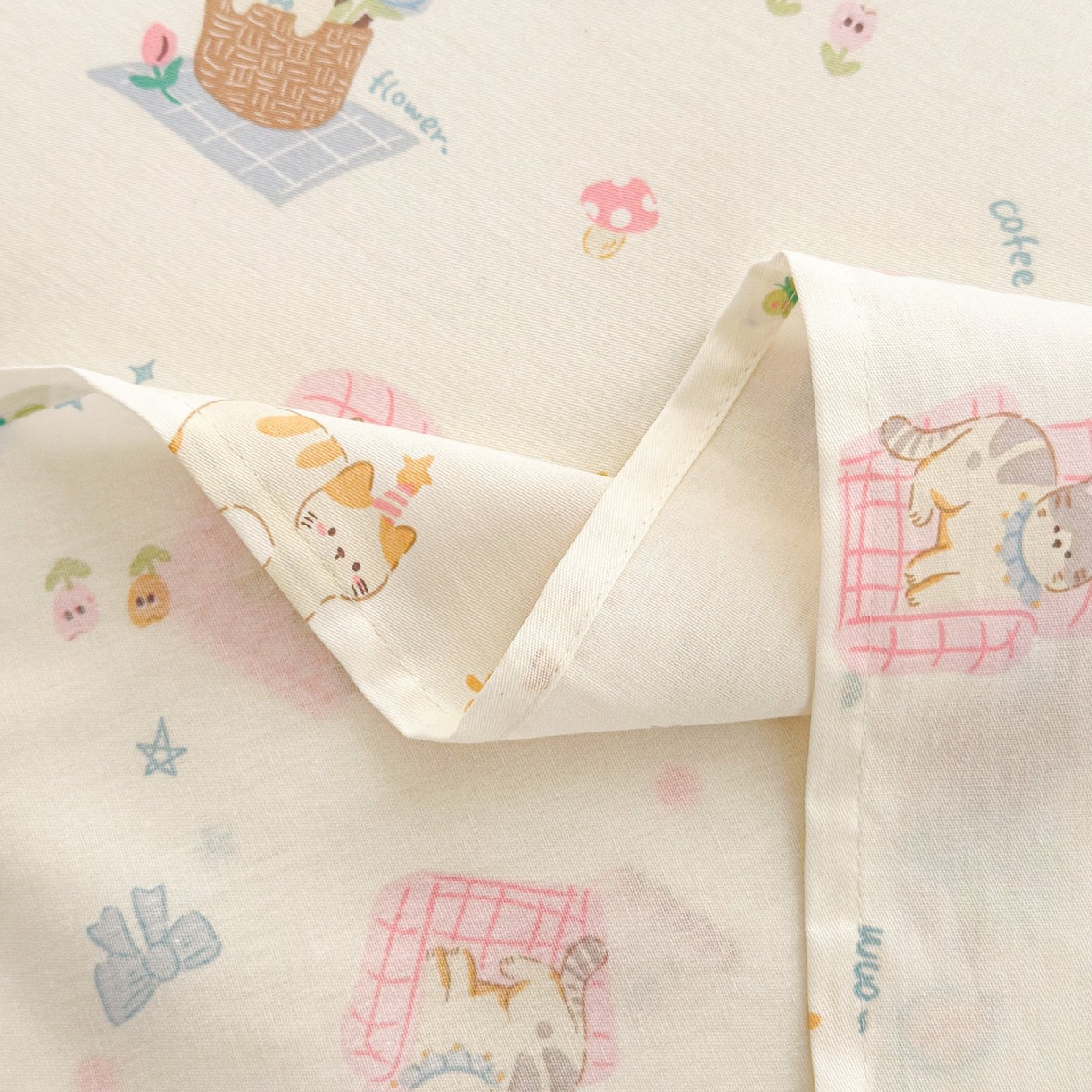 91家纺网 家纺一手货源 找家纺 清雅福 2025新款全棉柔软印花单枕套系列 滚滚绣球团