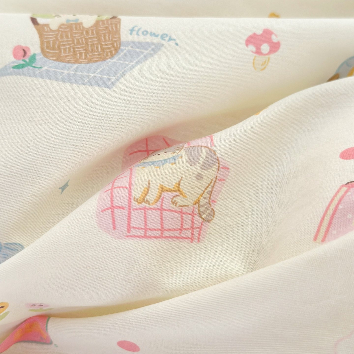 91家纺网 家纺一手货源 找家纺 清雅福 2025新款全棉柔软印花单枕套系列 滚滚绣球团