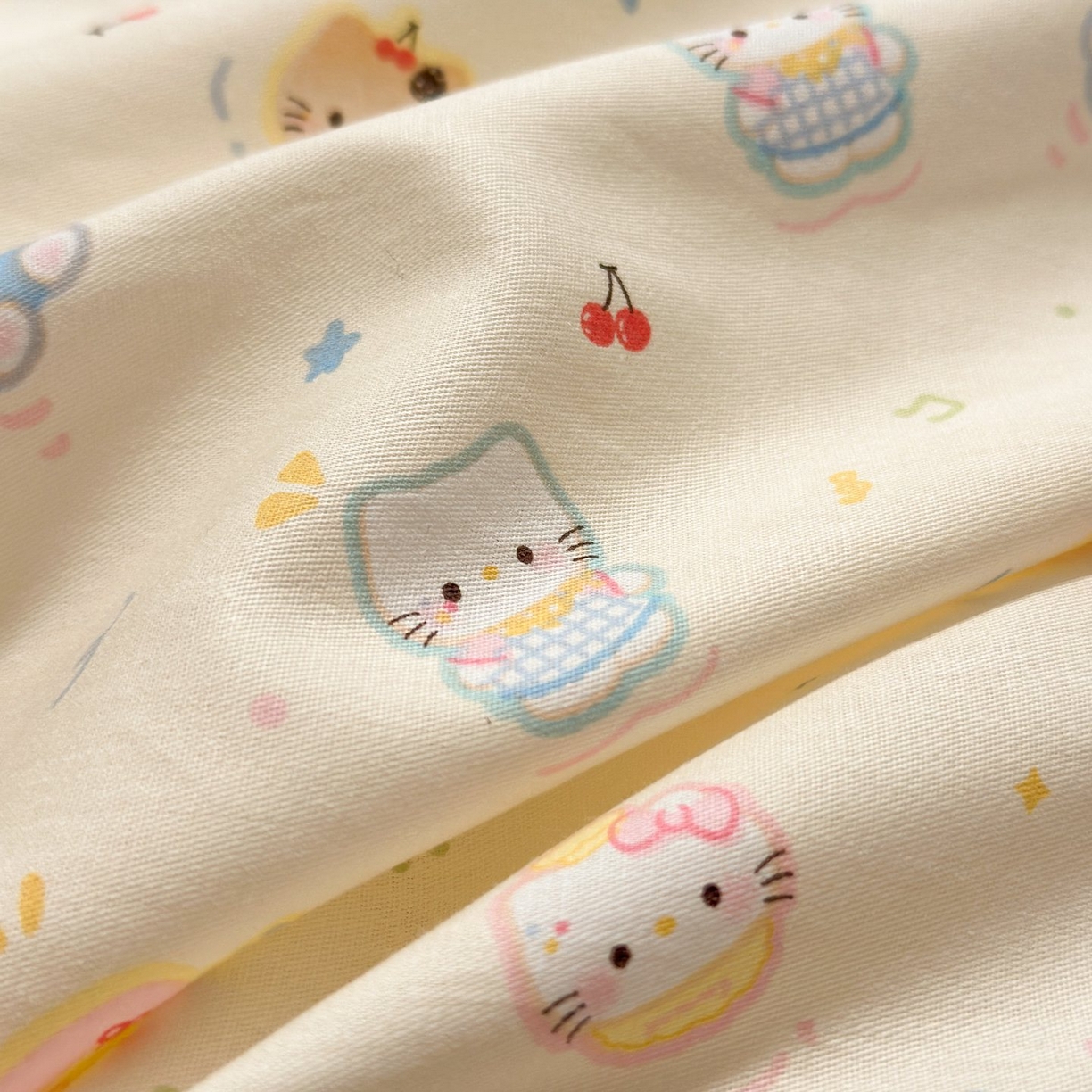 91家纺网 家纺一手货源 找家纺 清雅福 2025新款全棉柔软印花单枕套系列 蜜罐猫猫