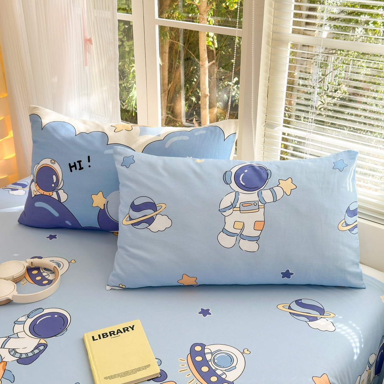 清雅福 2025新款全棉柔软印花单枕套系列 太空梦乐园