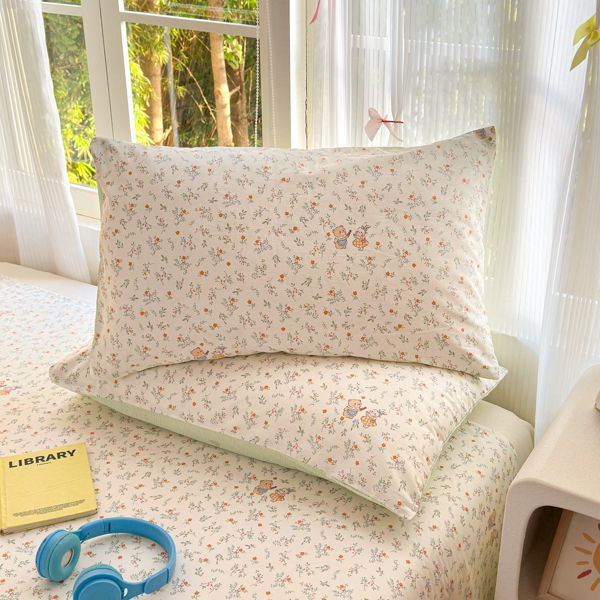 91家纺网 家纺一手货源 找家纺 清雅福 2025新款全棉柔软印花单枕套系列 糖果影院