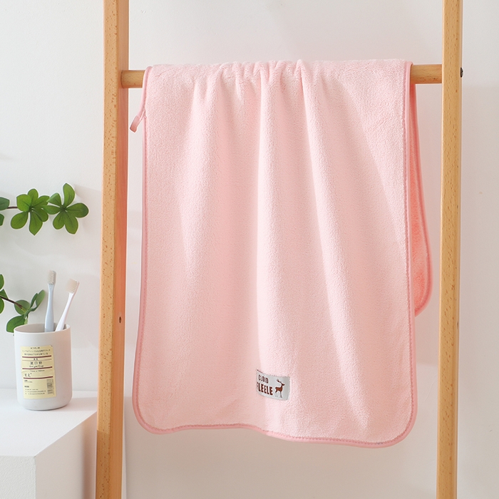 91家纺网 家纺一手货源 找家纺 娇兰毛巾 2025新款7A抗菌毛巾加大加厚纳米绒浴巾套巾 毛巾-恋粉 40*80cm