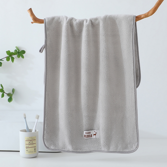 娇兰毛巾 2025新款7A抗菌毛巾加大加厚纳米绒浴巾套巾 毛巾-暮云灰 40*80cm