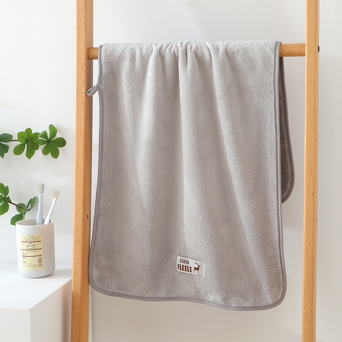 91家纺网 家纺一手货源 找家纺 娇兰毛巾 2025新款7A抗菌毛巾加大加厚纳米绒浴巾套巾 毛巾-暮云灰 40*80cm