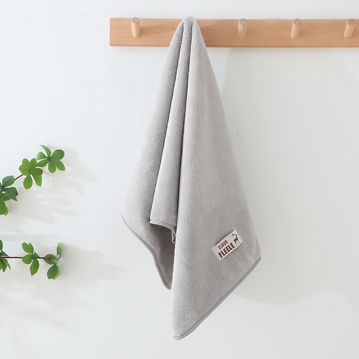 91家纺网 家纺一手货源 找家纺 娇兰毛巾 2025新款7A抗菌毛巾加大加厚纳米绒浴巾套巾 毛巾-暮云灰 40*80cm