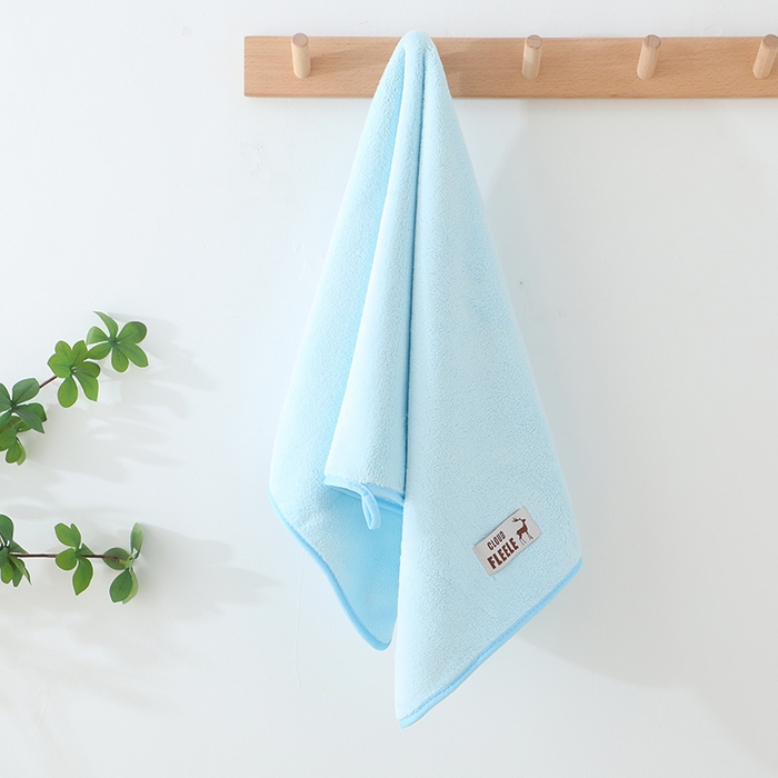 91家纺网 家纺一手货源 找家纺 娇兰毛巾 2025新款7A抗菌毛巾加大加厚纳米绒浴巾套巾 毛巾-云蓝 40*80cm