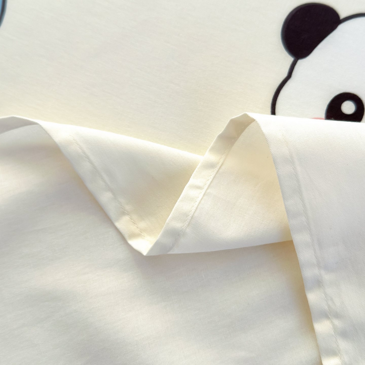 91家纺网 家纺一手货源 找家纺 清雅福 2025新款全棉柔软印花单枕套系列 熊猫鸭鸭乐-兰