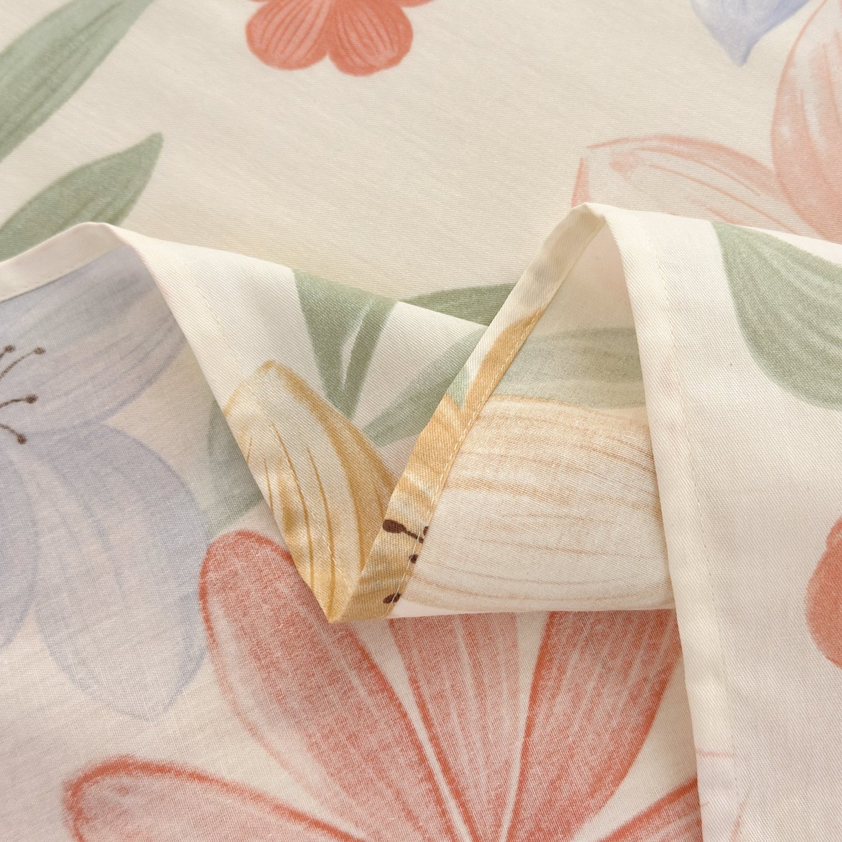 91家纺网 家纺一手货源 找家纺 清雅福 2025新款全棉柔软印花单枕套系列 云裳花谷