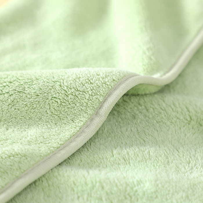 91家纺网 家纺一手货源 找家纺 娇兰毛巾 2025新款7A抗菌毛巾加大加厚纳米绒浴巾套巾 组合装-岱山绿 毛巾40*80cm+浴巾80*160cm