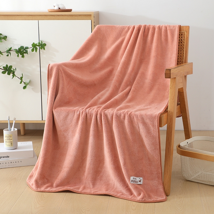 91家纺网 家纺一手货源 找家纺 娇兰毛巾 2025新款7A抗菌毛巾加大加厚纳米绒浴巾套巾 组合装-摩卡红 毛巾40*80cm+浴巾80*160cm