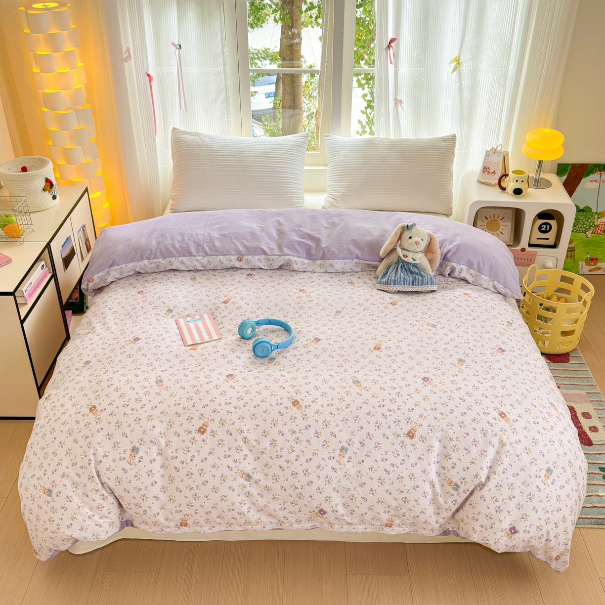 91家纺网 家纺一手货源 找家纺 （总）清雅福 2025新款全棉柔软印花系列单被套