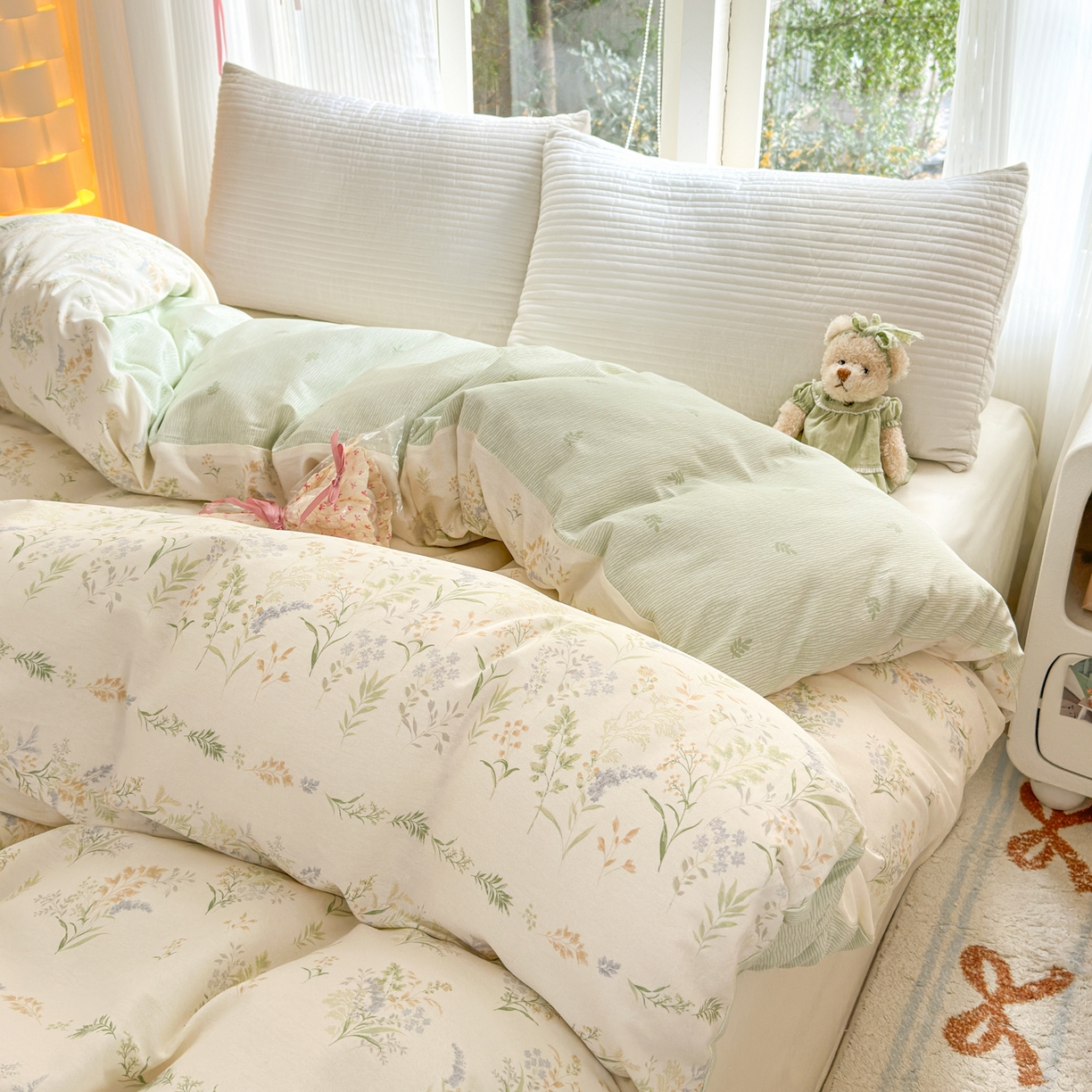 91家纺网 家纺一手货源 找家纺 清雅福 2025新款全棉柔软印花系列单被套 丛草集