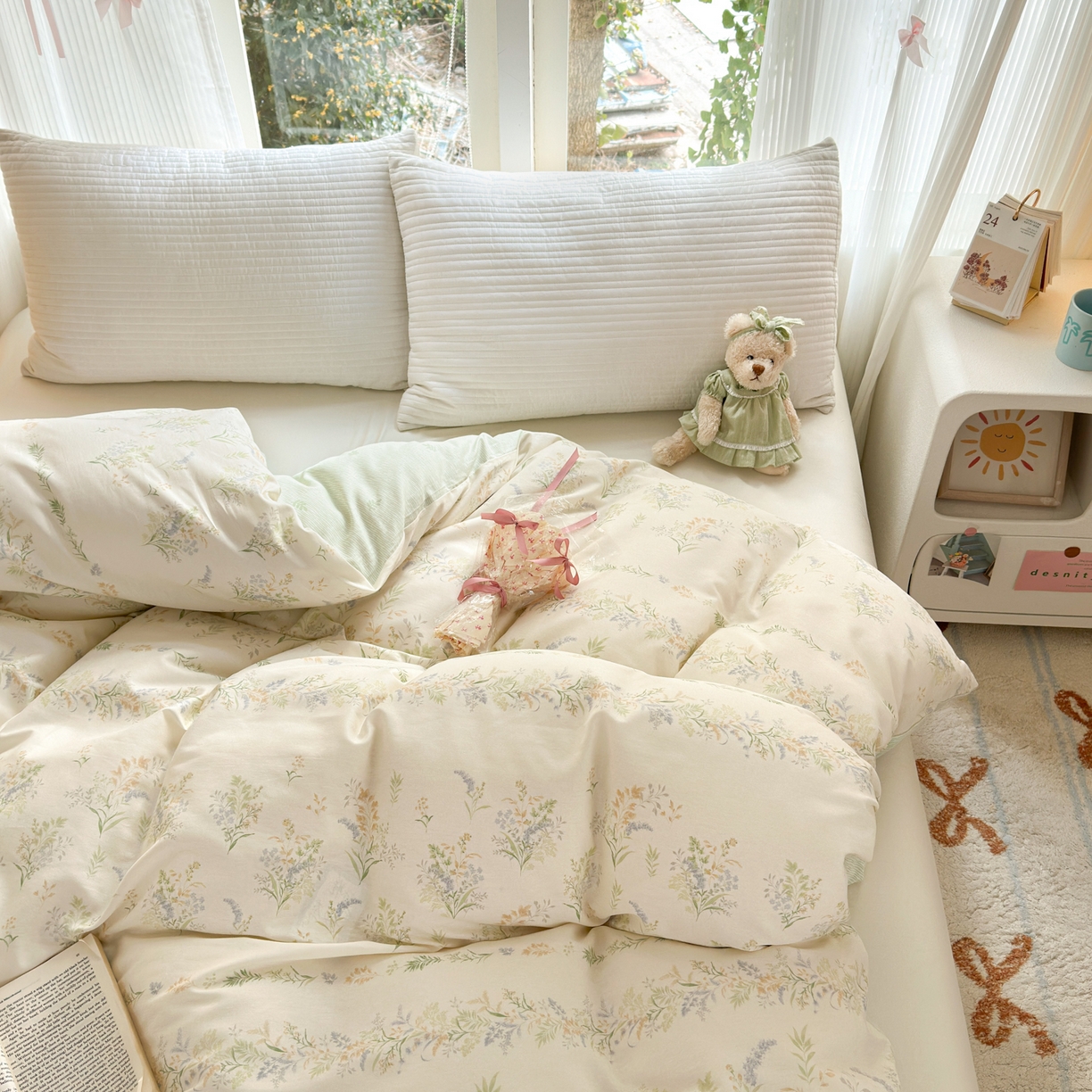 91家纺网 家纺一手货源 找家纺 清雅福 2025新款全棉柔软印花系列单被套 丛草集