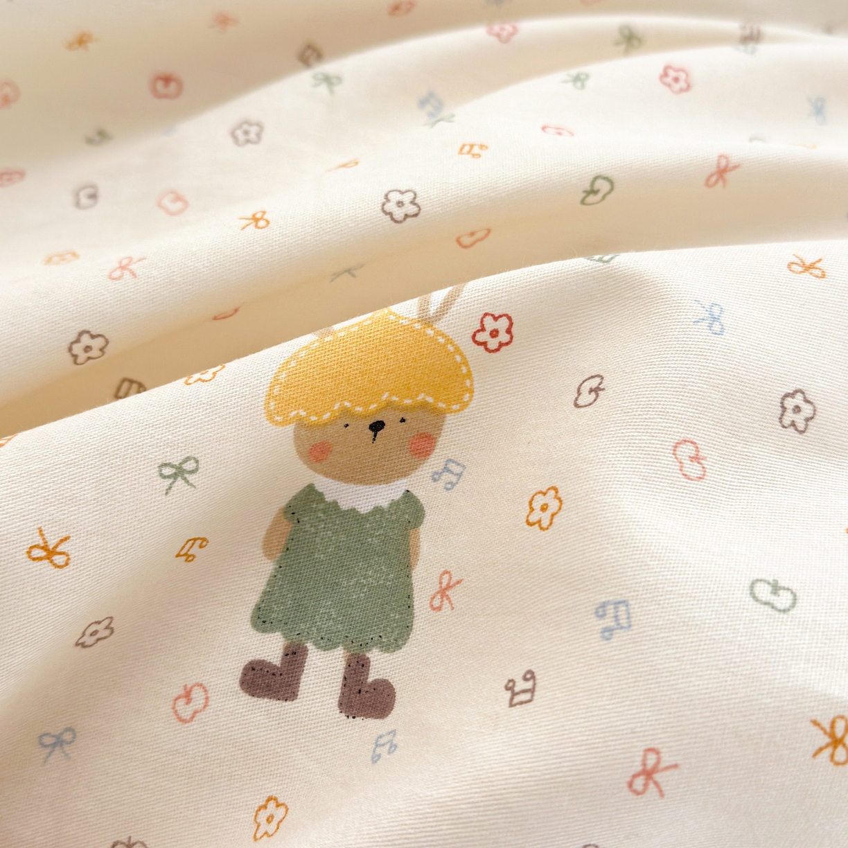 91家纺网 家纺一手货源 找家纺 清雅福 2025新款全棉柔软印花系列单被套 大耳朵