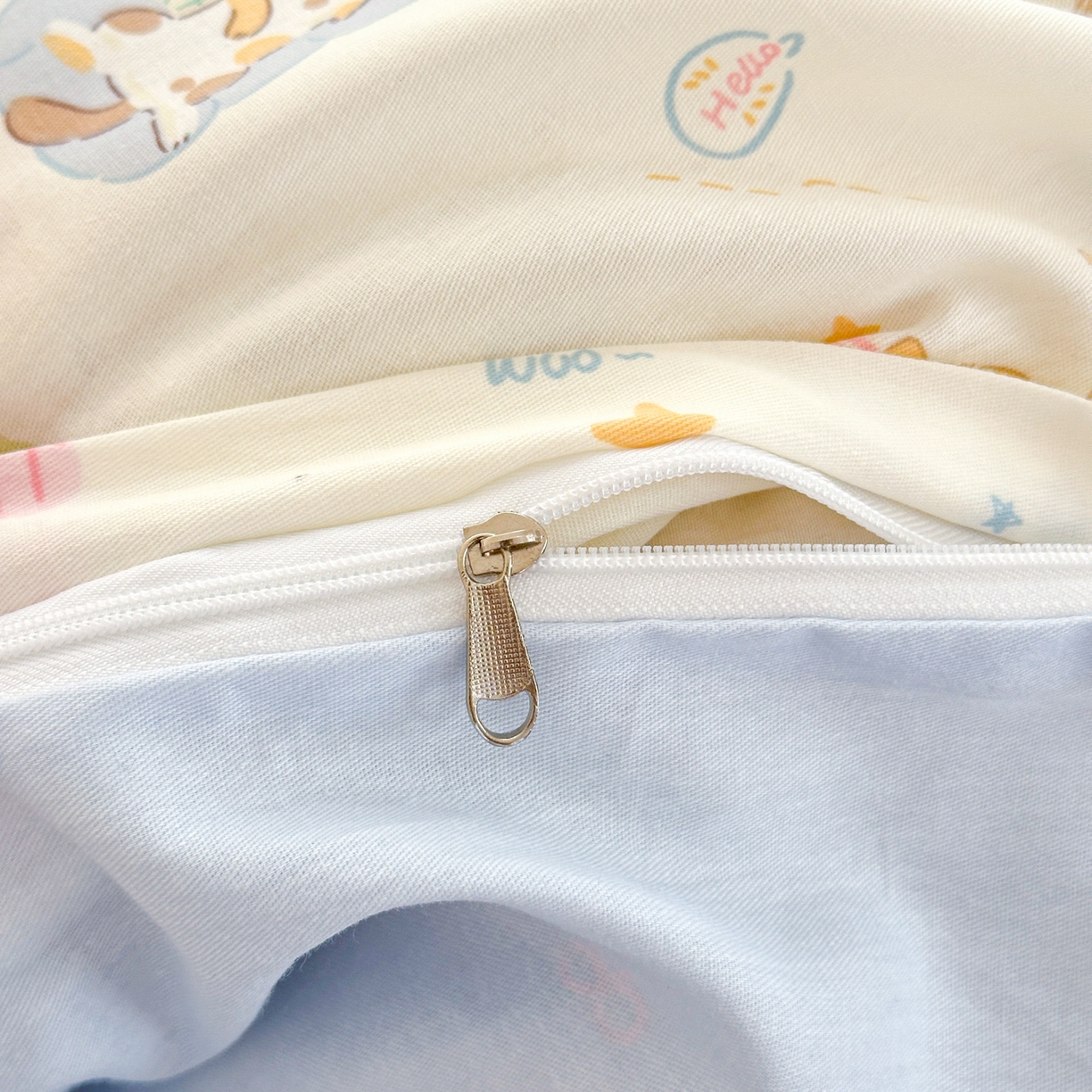 91家纺网 家纺一手货源 找家纺 清雅福 2025新款全棉柔软印花系列单被套 滚滚绣球团