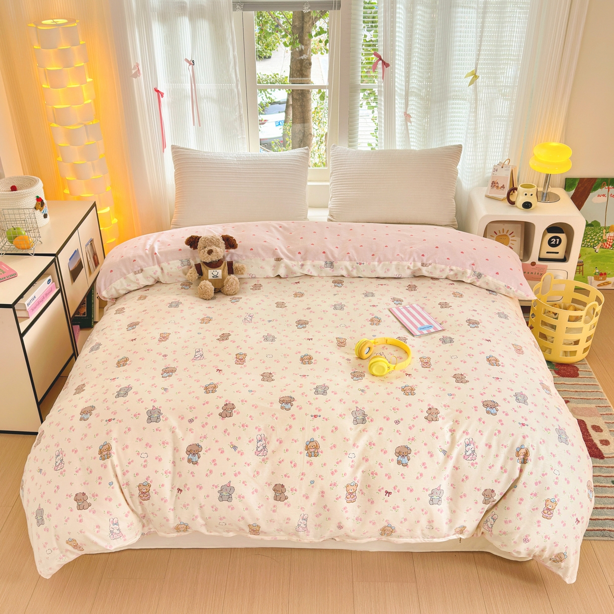 清雅福 2025新款全棉柔软印花系列单被套 奶酪幼儿园